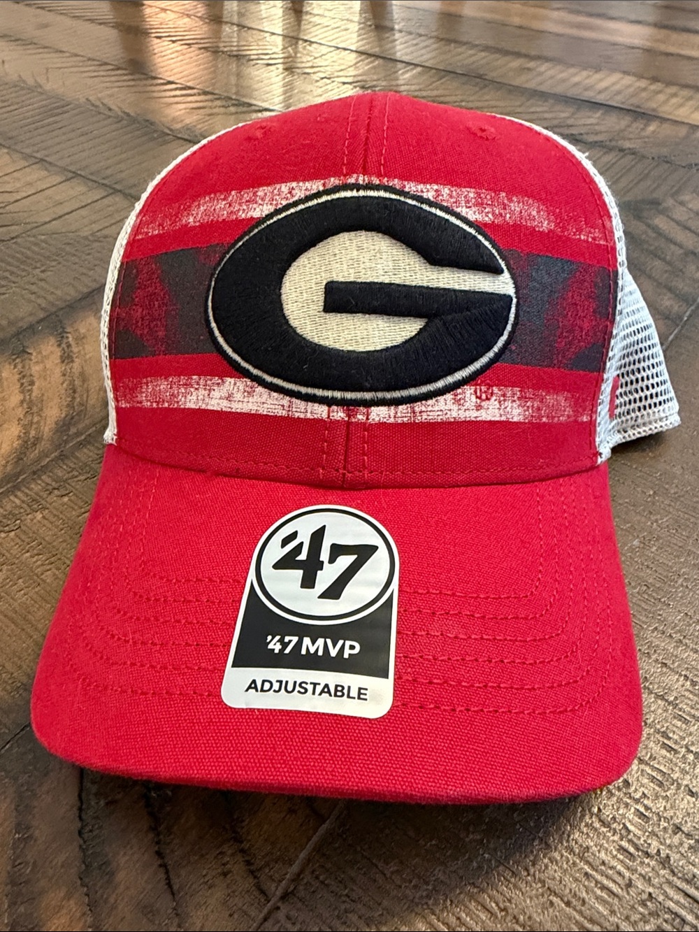 47 Red Trucker Hat with Black and White Georgia Bulldogs NWT
